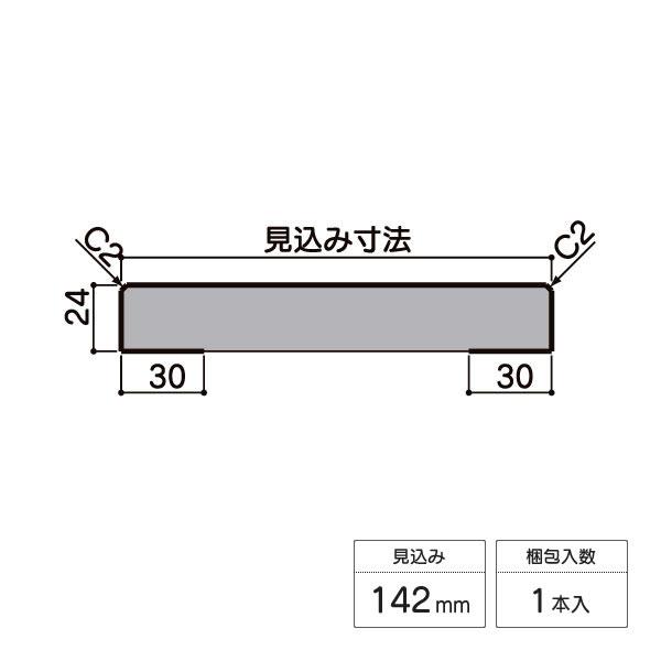 LIXIL（リクシル） 笠木 見込み142mm 長さ4000mm 1本入 NZB*018・0001