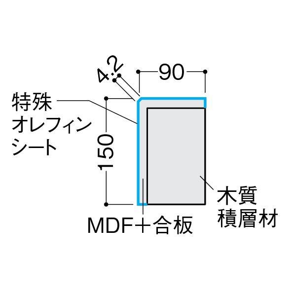 大建工業 玄関造作材セレクト 上り框(芯あり) 長さ2950mm 1本入 YNZ12-23_3