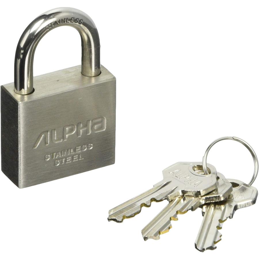 【新品未使用】ステンレス　スチール南京錠65【ALPHA】 Amazon | アルファ ステンレス 南京錠 2740-40 1AL4230001