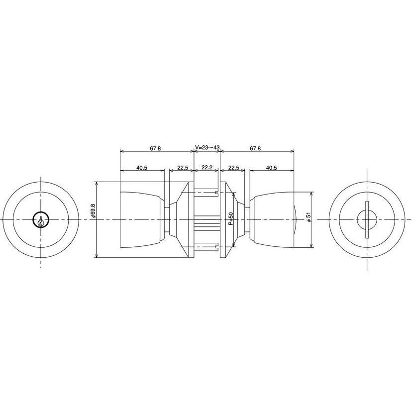 ALPHA(アルファ)取替用握玉(ドアノブ)33KN-TRW-32D-1型 握り玉｜sumai-factory｜02