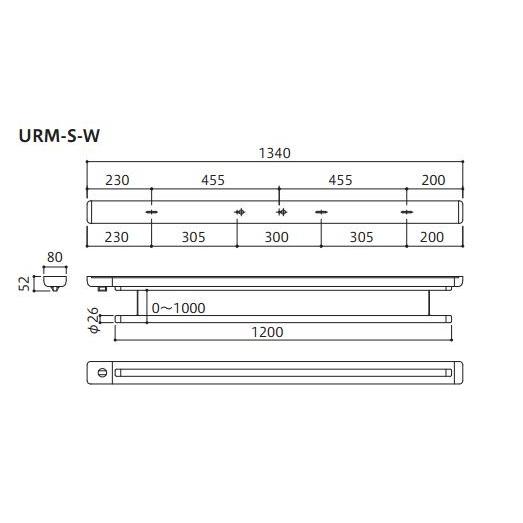 送料無料) 川口技研 ホスクリーン 室内物干し URM-S-W 【昇降式