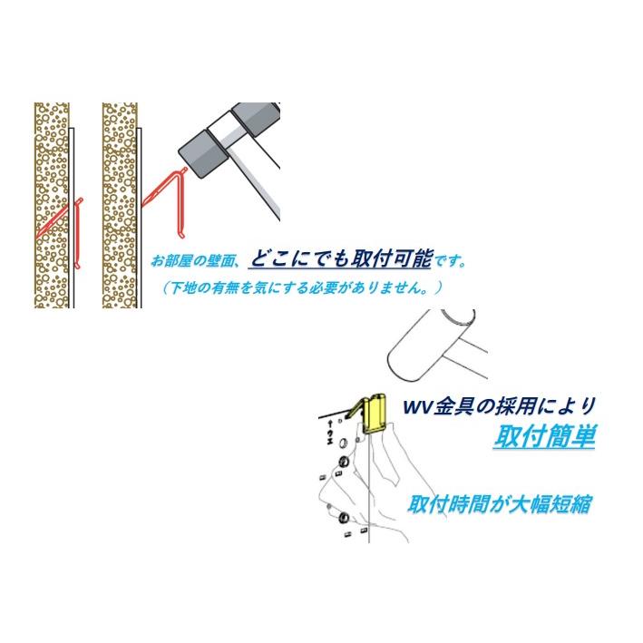 石膏ボード取付ＯＫ！の室内用物干金物と竿のセット　川口技研　SOWA　コラボ　_4