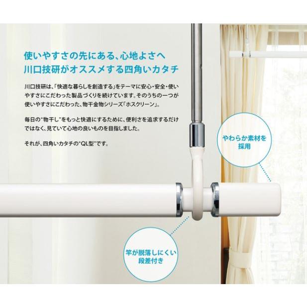 石膏ボード取付ＯＫ！の室内用物干金物と竿のセット　川口技研　SOWA　コラボ　_5
