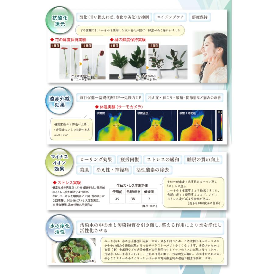 新しくなりました『YUKIウォーター』 100ml　詰替用　抗酸化作用による代謝アップ・エイジングケア　消臭に ０宣言の家 テラヘルツ鉱石　 遠赤外線 |  | 03