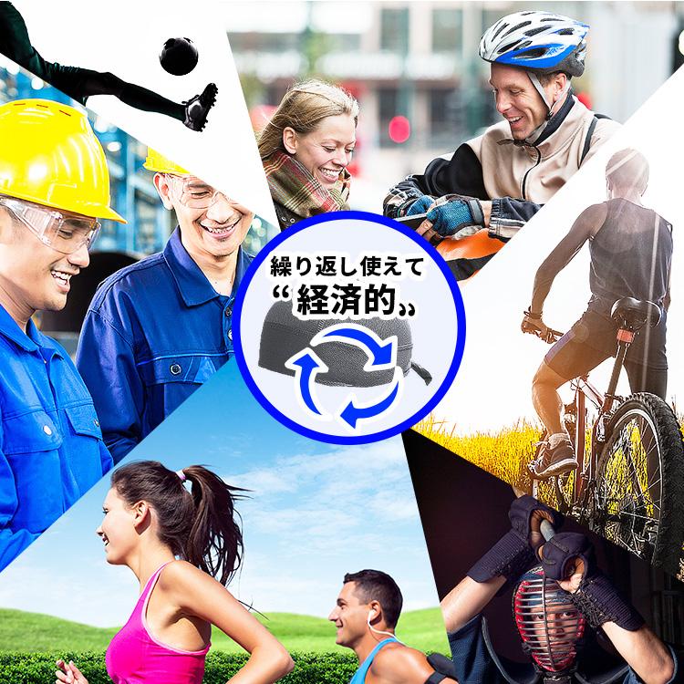 バンダナキャップ 2枚 メンズ 速乾 吸汗 ブラック 迷彩 インナーキャップ ヘルメット 帽子 汗取り メンズバンダナ サイクリング 選べる UVカット | ブランド登録なし | 42