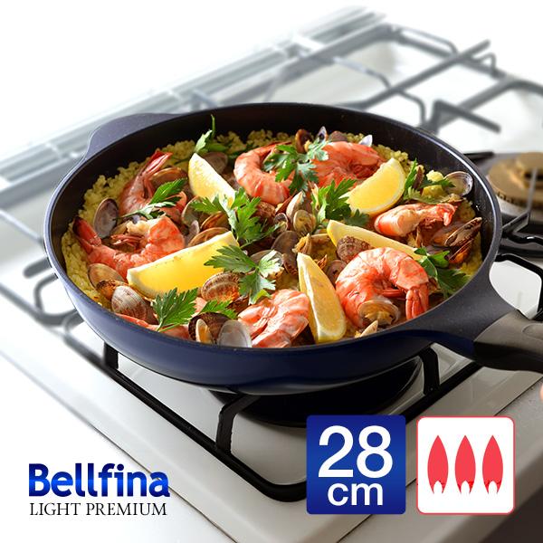 フライパン 28cm 軽量 ガス火 ベルフィーナライトプレミアム くっつかいない PFOAフリー A-78082 | アーネスト | 01