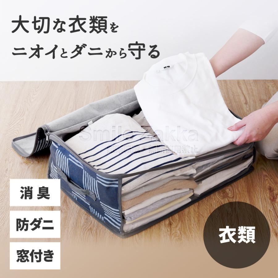 アーネスト（Arnest） 竹炭防ダニ加工収納ケース 衣類 消臭 防ダニ