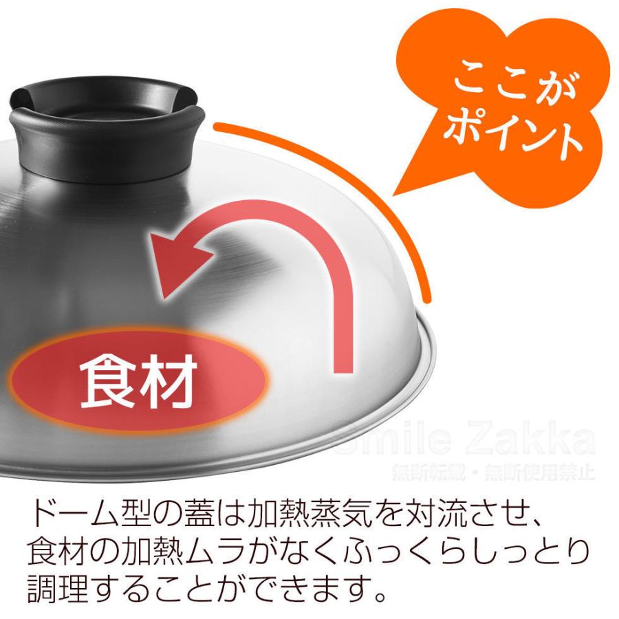 ガラス窓付き のせるだけで簡単蒸し器 24〜26cm 日本製 アーネスト ステンレス 蒸し器 燕三条 蒸し料理 せいろ 蒸し活 母の日 爆買の画像