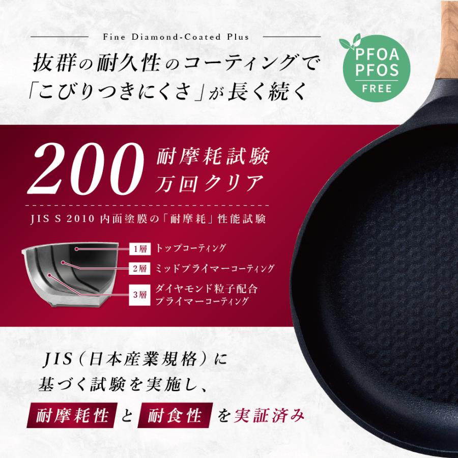 3/19発売新商品 アーネストパンプレミアム フライパン IH対応 20cm 20cm深型 24cm深型 26cm ブラック ワインレッド IH 深型 PFOSフリー PFOAフリー 母の日 爆買の画像