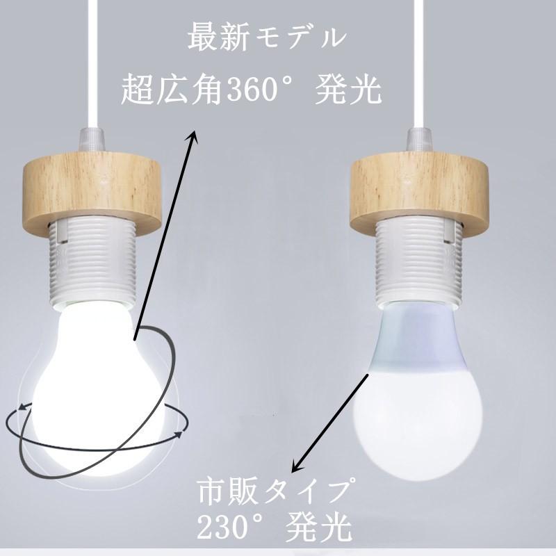 新型 LED電球 E26 電球色 昼光色 40W相当 超広角 360°発光 口金E26