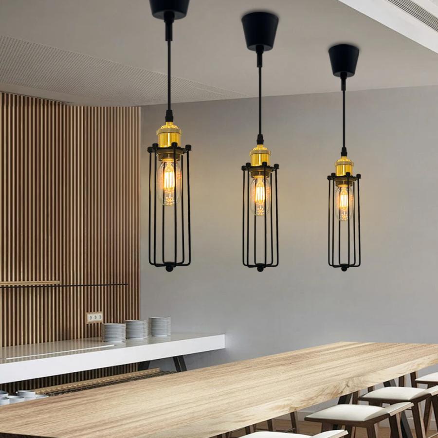 ゴールド 円筒形 ペンダントライト E26 ノンブランド　4つ ゴールド 円筒形 ペンダントライト E26 ノンブランド 4つ ゴールド