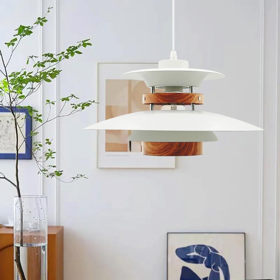 7個セット ペンダントライト シェードのみ E26 ホワイトメープル木製 北欧 7個セット ペンダントライト シェードのみ E26 ホワイトメープル