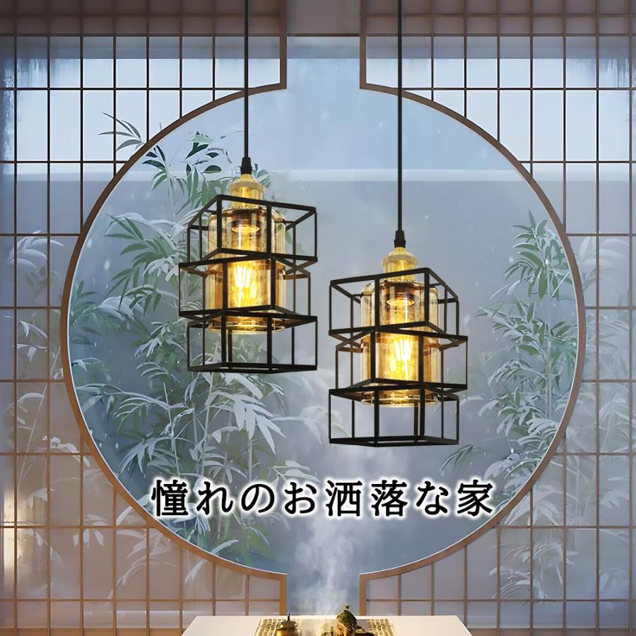 ガラス製 レトロ調ペンダントライト日本製 琥珀色