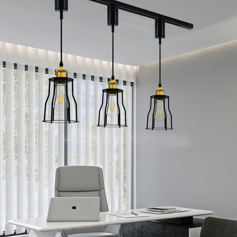 吊り下げ照明 ペンダントライト 北欧 シーリングライト おしゃれ 吊り下げライト カフェ ダクトレール用 引掛シーリング用 長さ自由調節 LED電球別売 | ブランド登録なし | 05