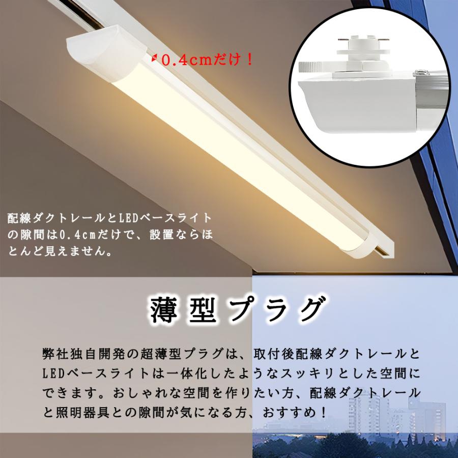 ダクトレール用 LEDベースライト 0.6M 60CM 超薄型タイプ 器具一体型 