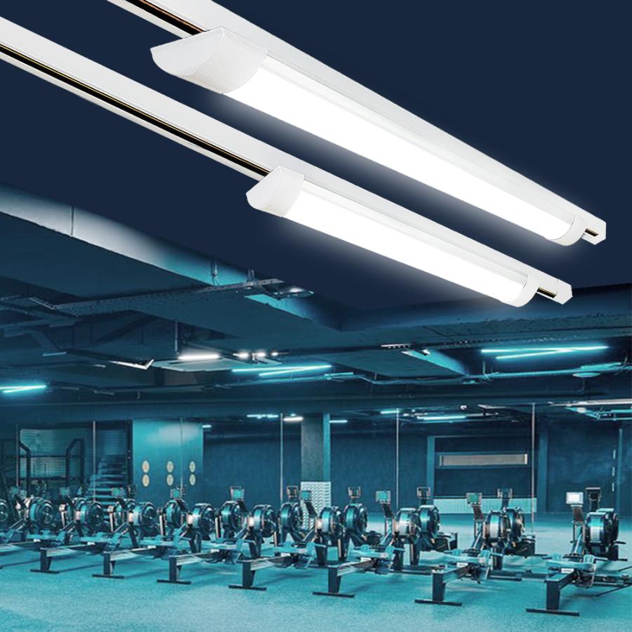 ダクトレール照明 LEDベースライト 1.2M 超薄型タイプ 器具一体型 レールライト 取付簡単 天井照明 防虫 防塵 4台セットの画像