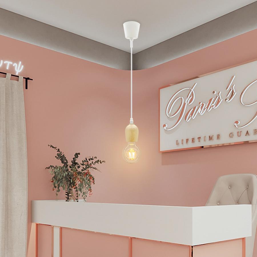 吊り下げ照明 ペンダントライト 木製 Bタイプ 吊り下げライト 北欧