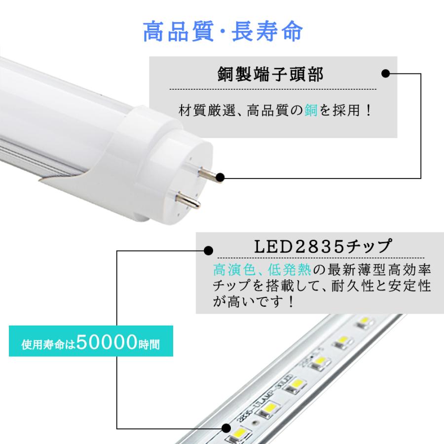 4本セット LED蛍光灯 32W形 LED直管蛍光灯 32W形 830mm 32W型 昼光色 昼白色 電球色 直管型 LEDランプ LED照明 施設照明 店舗照明 両側給電｜sumairuled｜04