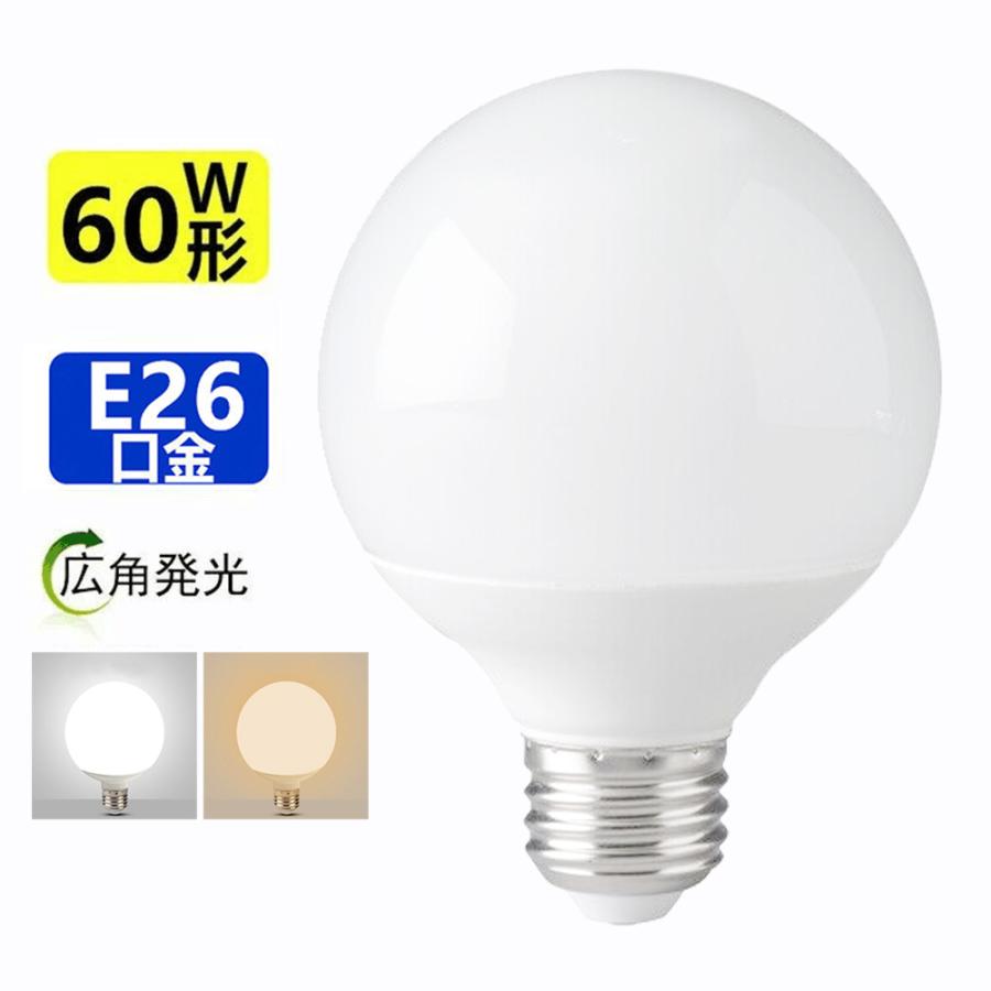LEDボール電球 E26 広角発光300度 電球60W形相当 ボール球 高輝度