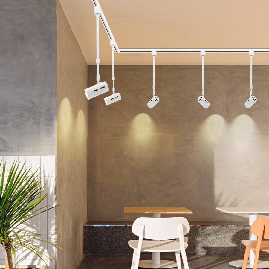 スポットライト レールライト E26 照明器具 間接照明 長さ自由伸縮調節 ダクトレール ライティングレール ロングタイプ ロングネック LED電球別売 | ブランド登録なし | 10