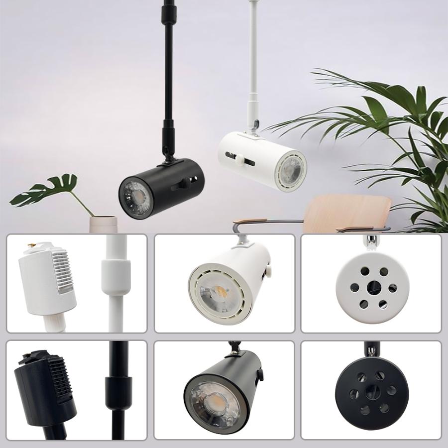 スポットライト レールライト E26 照明器具 間接照明 長さ自由伸縮調節 ダクトレール ライティングレール ロングタイプ ロングネック LED電球別売 | ブランド登録なし | 06