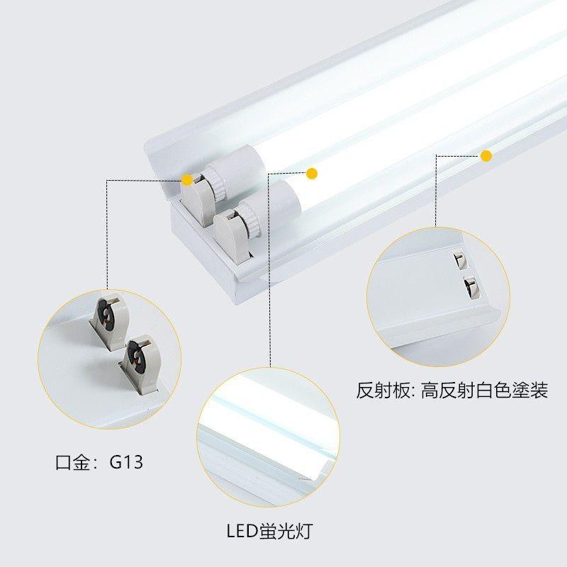 ダクトレール用 LED蛍光灯器具 ライティングレール照明 20W型 2灯式 笠付トラフ型 LED蛍光灯付き10台セツト_4