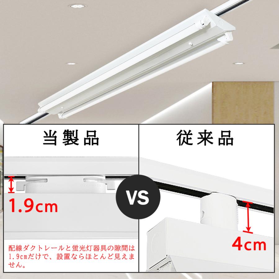 送料無料 10台セット ダクトレール用 LED蛍光灯器具 逆富士型2灯 送料無料 10台セット ダクトレール用 LED蛍光灯器具 逆富士型2灯