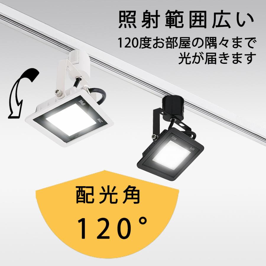 LED投光器 配線ダクトレール用 消費電力20W 一体型LEDスポット LED投光器 配線ダクトレール用 消費電力20W 一体型LEDスポット