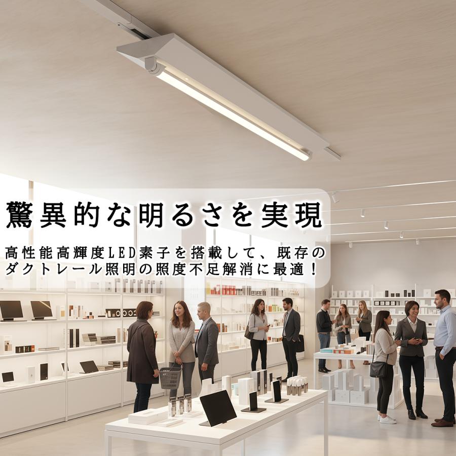 ダクトレール用 LED蛍光灯器具 逆富士1灯式 20W形 40W形 レールライト