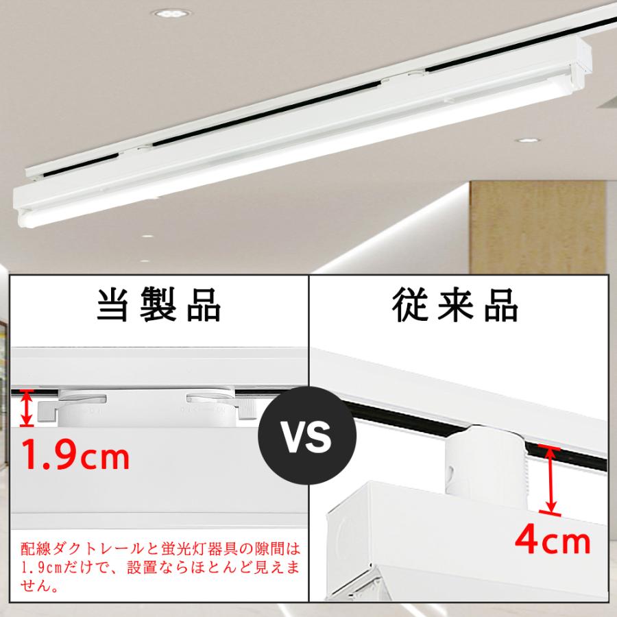 ダクトレール用照明 LED蛍光灯器具 トラフ型1灯式 配線ダクトレール用