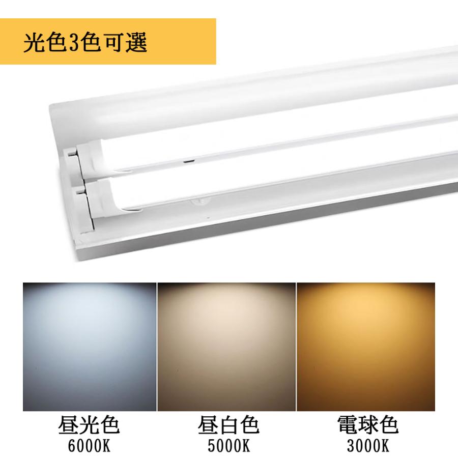 LED蛍光灯器具 40W型2灯式 笠付トラフ型 引きひもスイッチあり LED蛍光