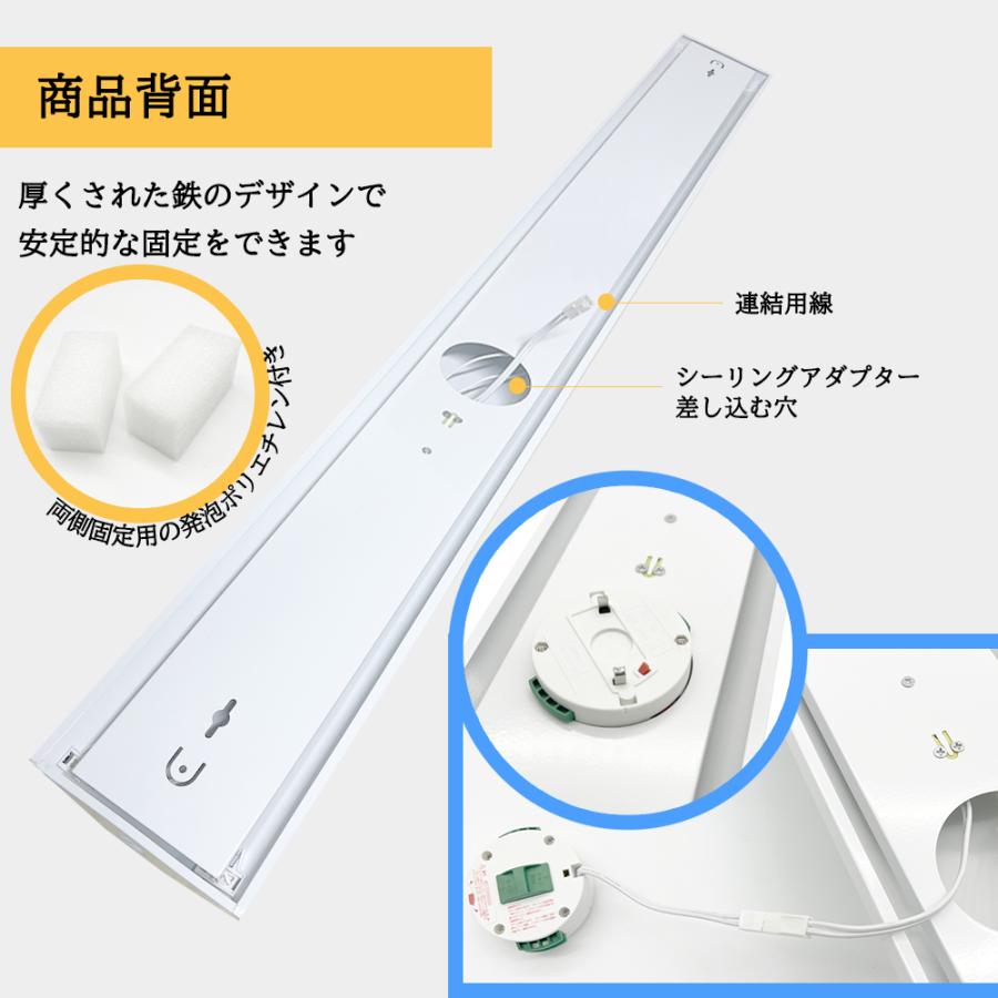 LEDベースライト 引掛シーリング式 LED蛍光灯器具 逆富士 40W 2灯式