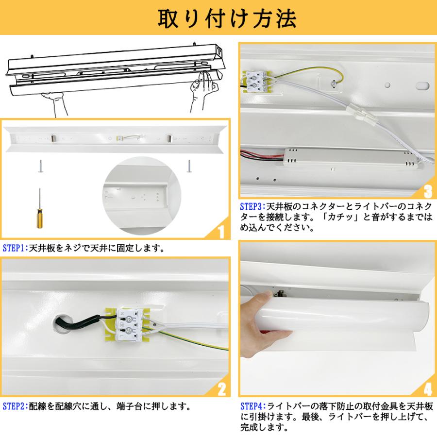 LEDベースライト 笠付トラフ一体型 5380lm 高輝度 40W型2灯式 LEDベースライト 笠付トラフ一体型 5380lm 高輝度 40W型2灯式