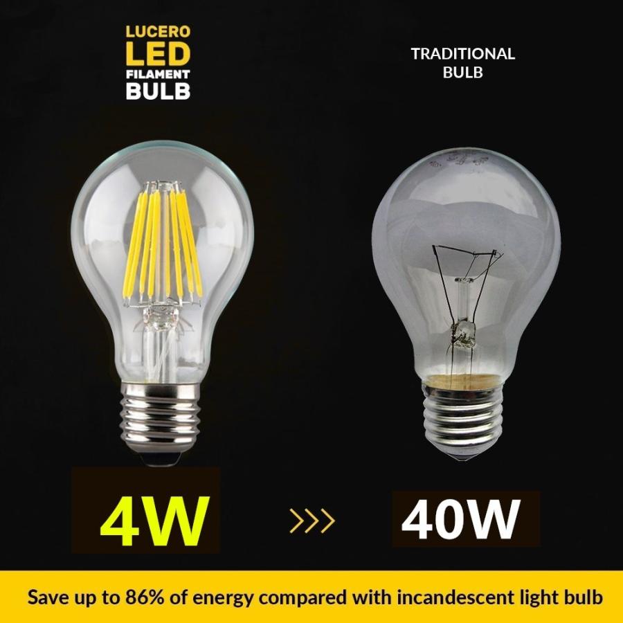 LED電球 E26 フィラメント クリアタイプ 電球色 40W相当 2個セット