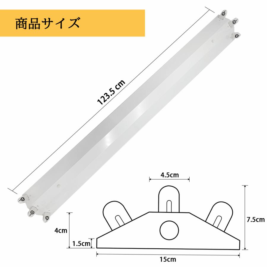 ledベースライト LED蛍光灯器具 40W型 3灯式 逆富士 爆光12600lm 超
