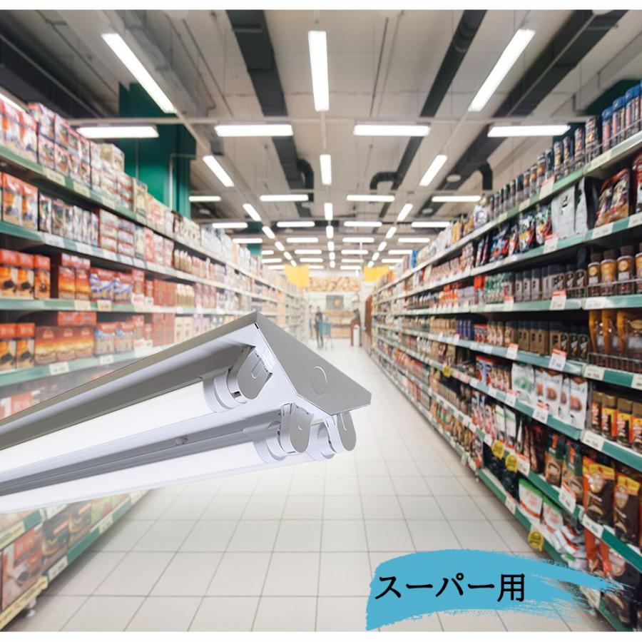 ledベースライト LED蛍光灯器具 逆富士 40W型 3灯式 爆光12600lm超高