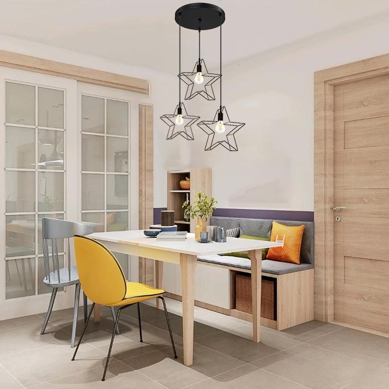 ペンダントライト シーリングライト 星型3灯 吊り下げ照明 ダイニング