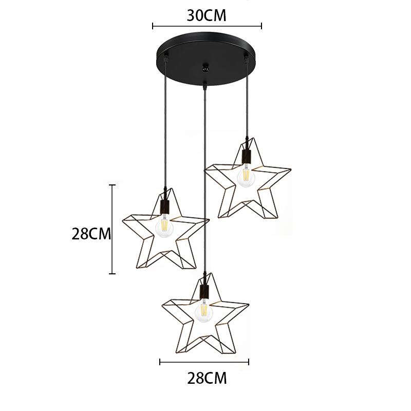 シーリングライト ペンダントライト 星型3灯 吊り下げ照明