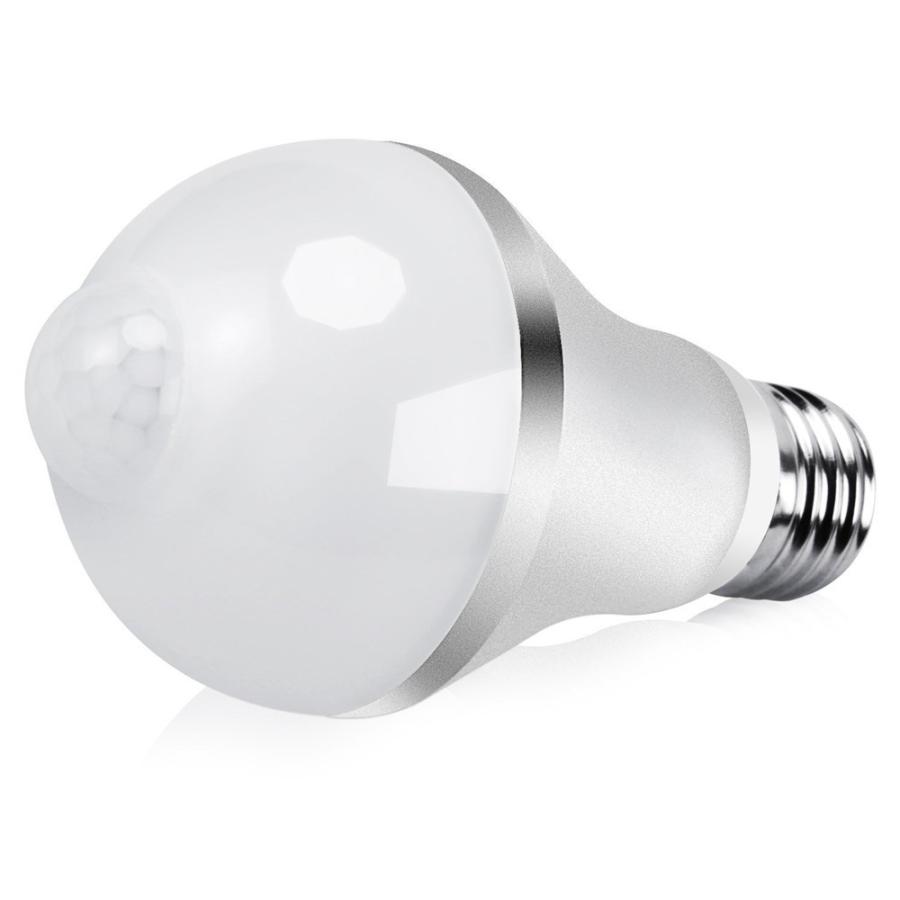 LED 電球 ライト LED電球 E26 7W ひとセンサー 自動点灯 人感センサー LED電球 7W 電球 40W相当 680lm 口金E26 LED電球センサー付｜sumairuled｜03