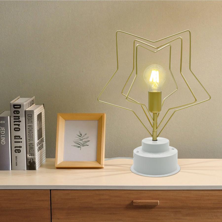 テーブルランプ 北欧 金属製星型 ゴールド ブラック おしゃれ 卓上