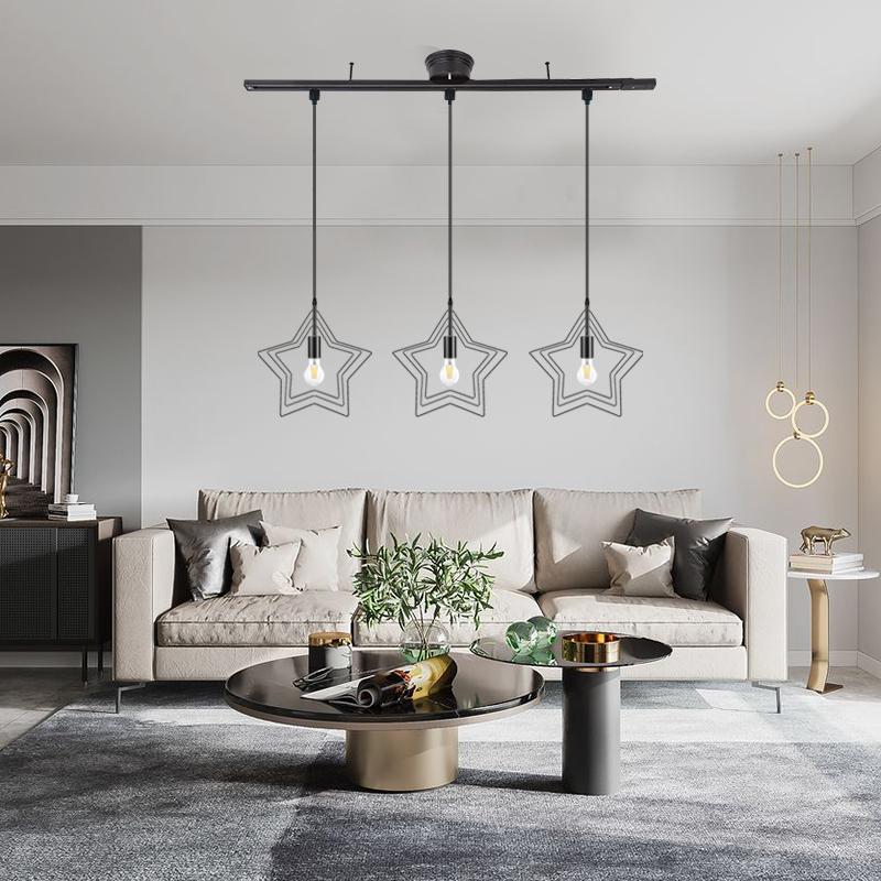 ペンダントライト シーリングライト おしゃれ北欧3灯 配線ダクトレール