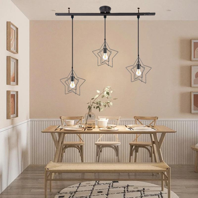 ペンダントライト シーリングライト おしゃれ北欧3灯 配線ダクトレール