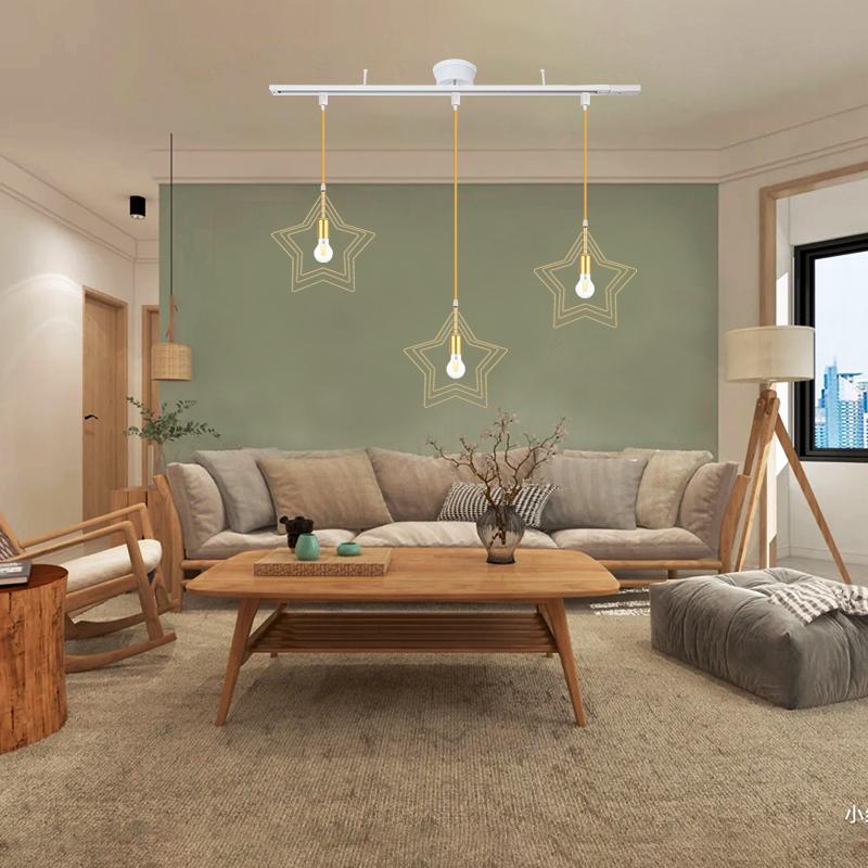 ペンダントライト シーリングライト おしゃれ北欧3灯 配線ダクトレール