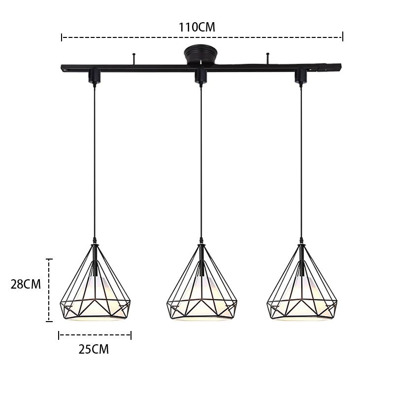 シーリングライト おしゃれ北欧3灯 配線ダクトレール用 ペンダントライト ダイニング照明 食卓用 LED対応照明器具 レールライト用 レール照明 | ブランド登録なし | 10