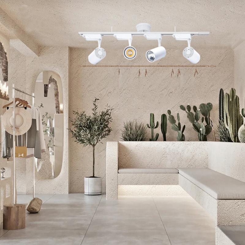 シーリングライト4灯 スポットライト付き 配線ダクトレール用 スポット