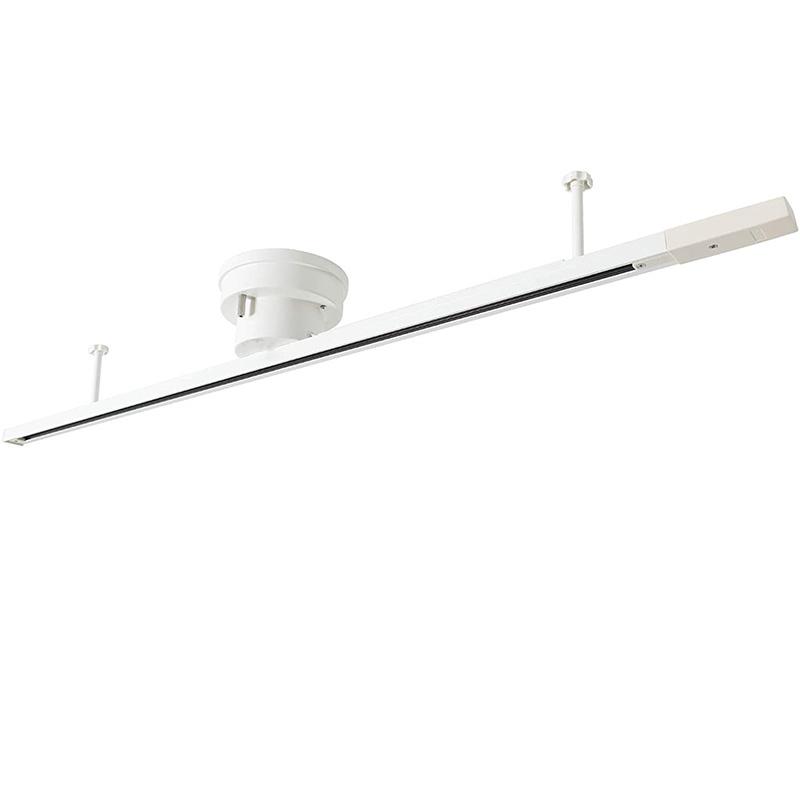 シーリングライト4灯 調光器対応スポットライト付き 配線ダクトレール