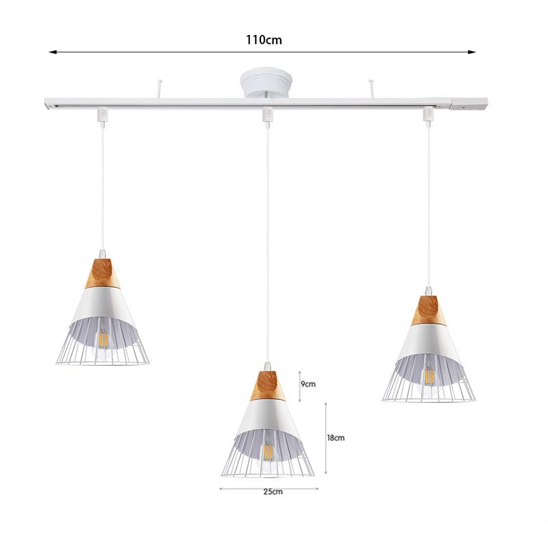シーリングライト おしゃれ北欧3灯 配線ダクトレール用 ペンダント