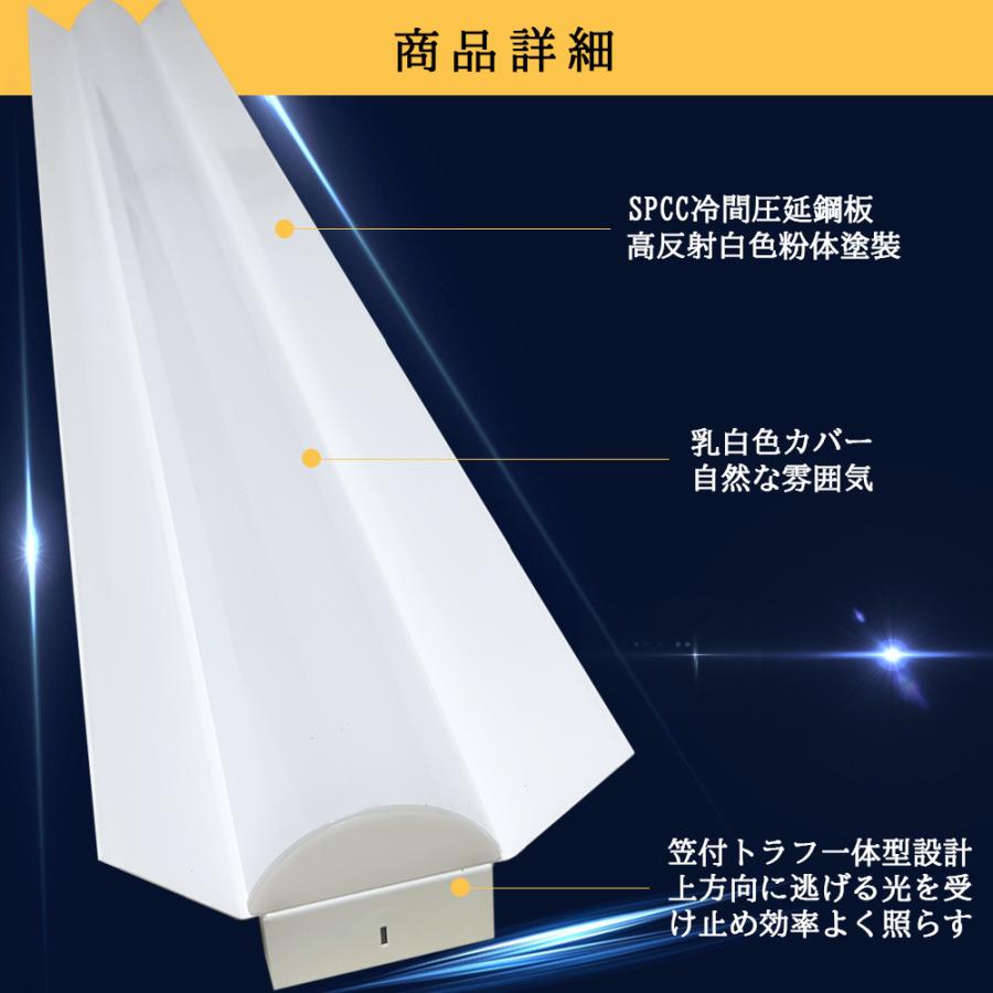 LEDベースライト 20W形 40W形 笠付トラフ型高輝度 3120lm 5380lm 器具