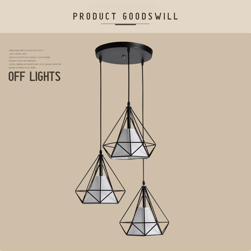 ペンダントライト3灯 シーリングライトダイヤモンド型おしゃれ 吊り