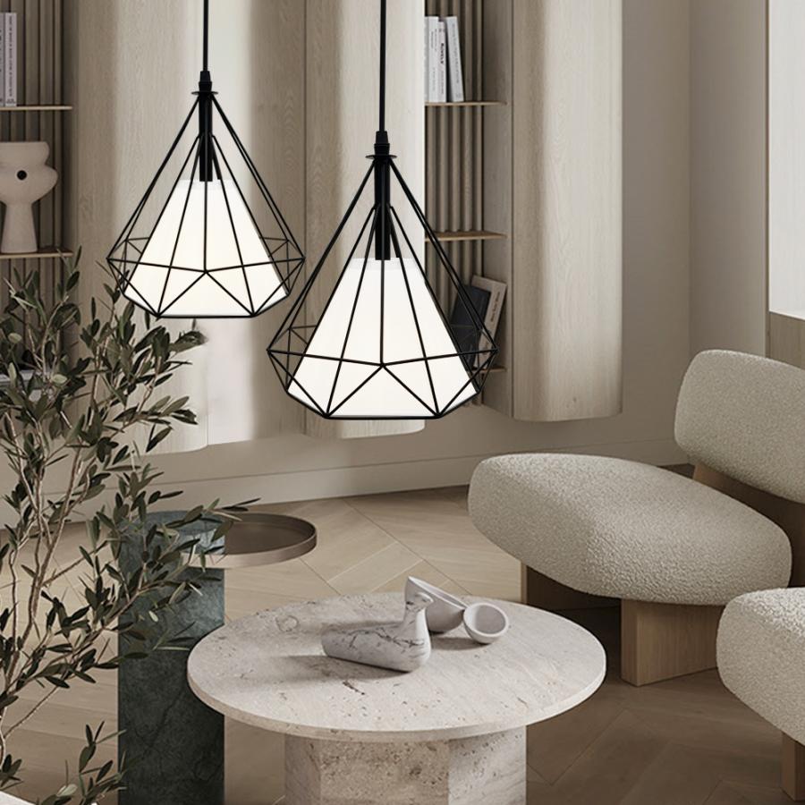 吊り下げ照明 ペンダントライト ダイヤモンド形設計 おしゃれ 北欧